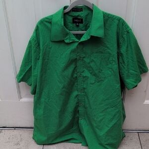 Omega Vibrant Green Casual Button Down Shirt